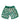 Electric Zebra Emerald Swim Shorts with UPF 50+ sun protection flatlay
