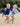 Navy Rainbow Rash Top with UPF 50+ sun protection boy beach