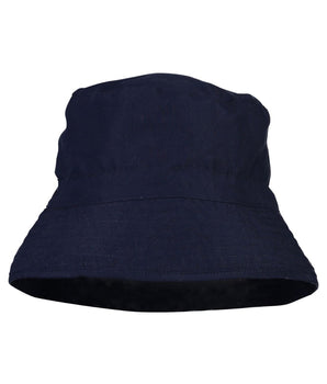 Bucket hat Navy with UPF 50+ sun protection flatlay