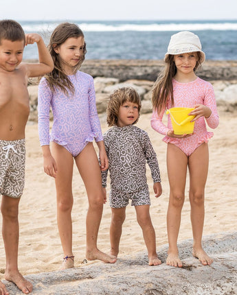 Butterflight Olive Rash Top with UPF 50+ sun protection kids