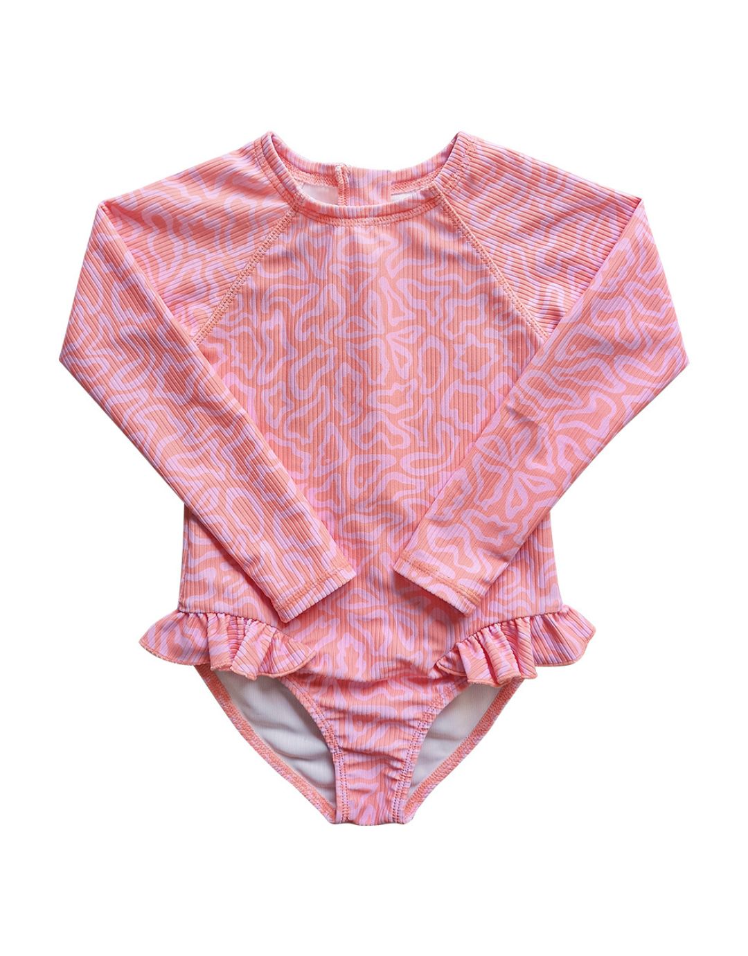 Butterflight Terracotta Swimsuit with UPF 50+ sun protection flatlay