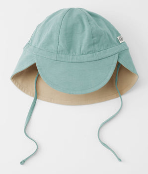 Reversible Hat Sea Blue /Sandy Beach