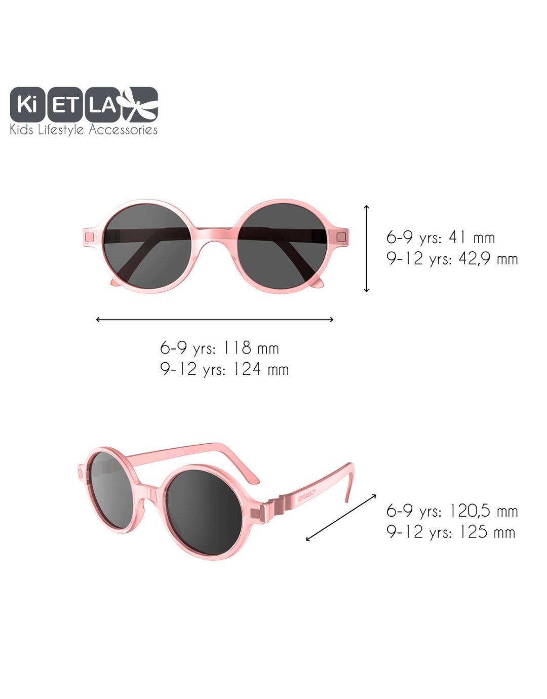 Sunglasses Rozz Pink with UV Protection size