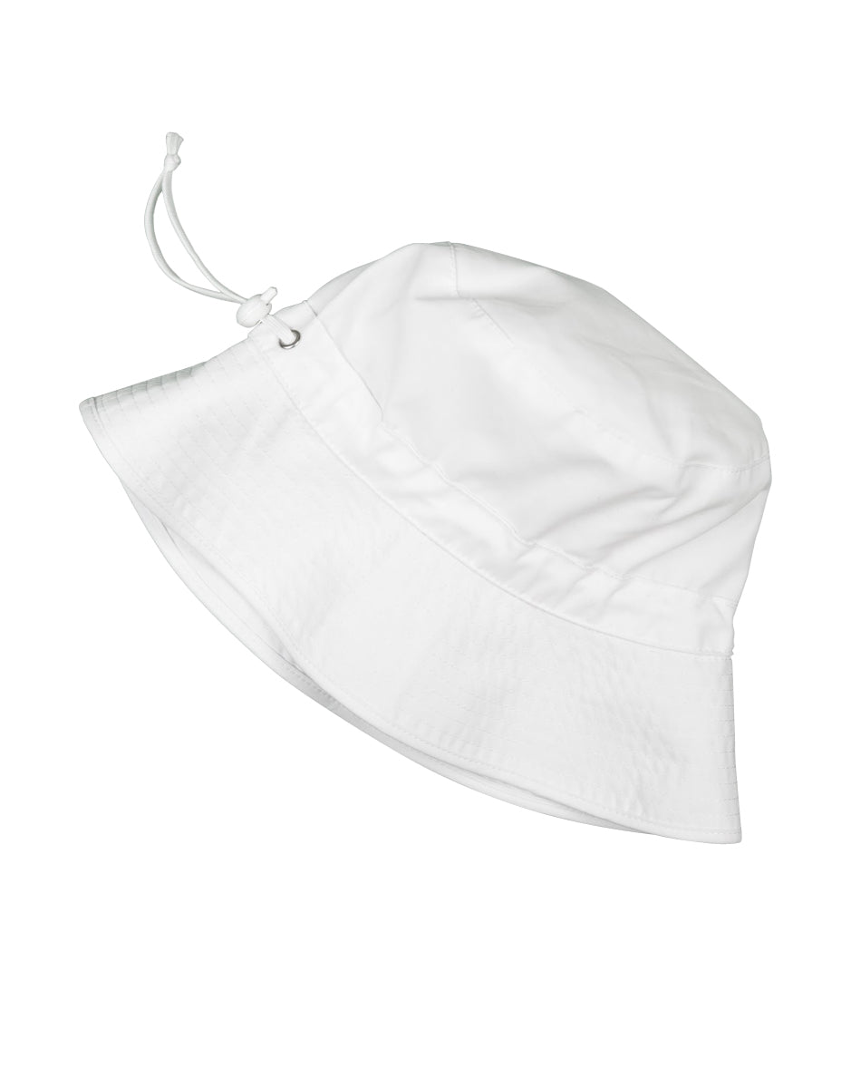 Bucket hat White with UPF 50+ sun protection flatlay