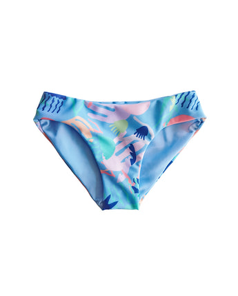 Jellyscape - Periwinkle Reversible Bikini Bottom with UPF 50+ sun protection flatlay