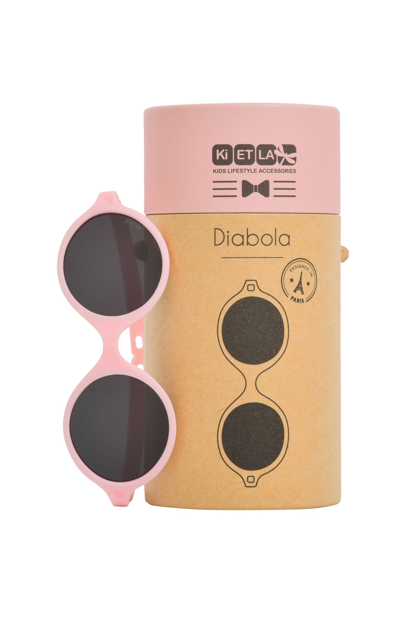 Sunglasses Diabola Blush Pink with UV Protection box